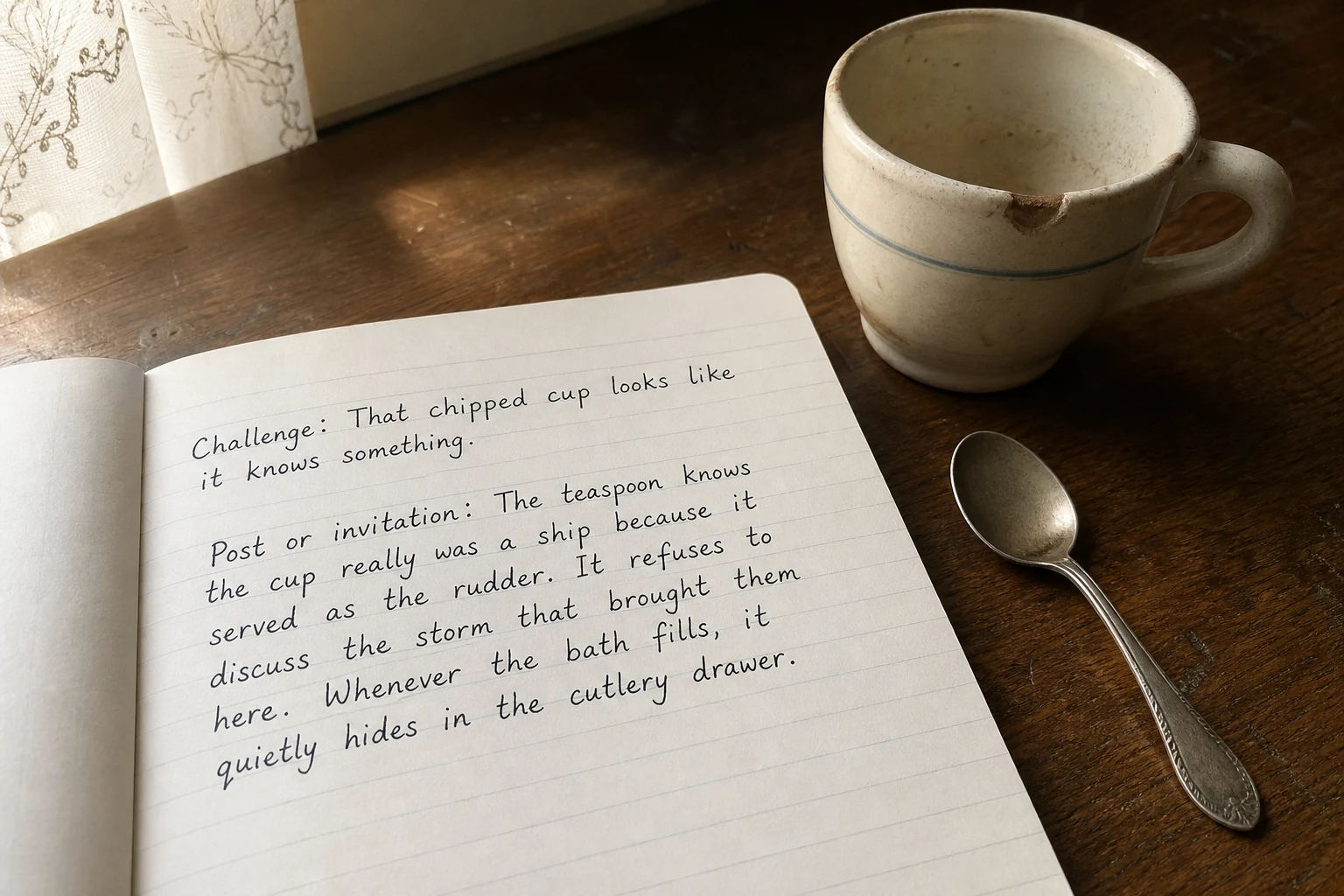 Shared version of That chipped cup looks like it knows something.